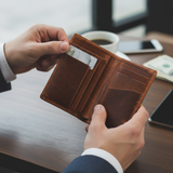 Portofel ușor din piele