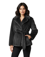 Jachetă din piele sintetică cu stil sofisticat pentru femei