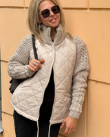 Jacheta casual cu mâneci lungi și fermoar pentru femei