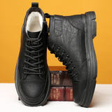 Cizme din piele pentru bărbați cu căptușeală din folar