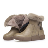 Cizme impermeabile din piele pentru femei, cu căptușeală interioară din bumbac®