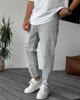 Blugi Moderni în Tonuri Neutre cu Croială Elastică Pentru Bărbați®