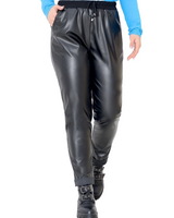 Pantaloni din Piele Ecologică Elastică Stil Urban Pentru Femei