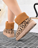 Cizme de damă călduroase din piele ecologică căptușită