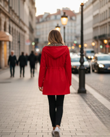 Palton cu glugă reversibilă cu imprimeu leopard pentru femei®