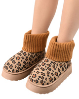 Cizme de damă călduroase din piele ecologică căptușită