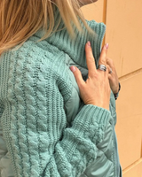 Jacheta casual cu mâneci lungi și fermoar pentru femei