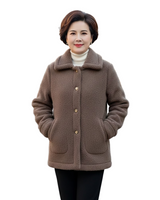 Palton Gros din Catifea cu Blană de Miel Pentru Femei®