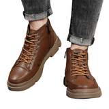 Cizme din piele pentru bărbați cu căptușeală din folar