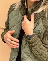 Jacheta casual cu mâneci lungi și fermoar pentru femei