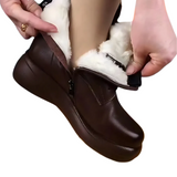 Cizme înalte din piele moale pentru femei cu șireturi și căptușeală din bumbac®