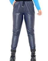 Pantaloni din Piele Ecologică Elastică Stil Urban Pentru Femei