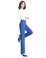 Pantaloni con elastico in vita e taglio dritto da donna