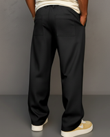 Pantaloni Eleganți Bărbătești Stil Croitorie cu Șnur