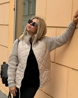 Jacheta casual cu mâneci lungi și fermoar pentru femei