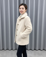 Palton Gros din Catifea cu Blană de Miel Pentru Femei®