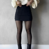 Colanți termici cu efect de piele pentru femei