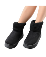 Cizme de damă călduroase din piele ecologică căptușită