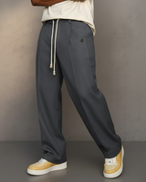 Pantaloni Eleganți Bărbătești Stil Croitorie cu Șnur