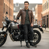 Cizme retro cu vârf pătrat pentru bărbați