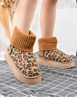 Cizme de damă călduroase din piele ecologică căptușită