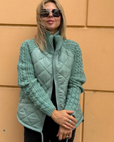 Jacheta casual cu mâneci lungi și fermoar pentru femei