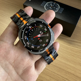 Ceas sportiv cu curea din titan futurist și funcțional