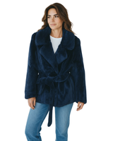 Jachetă din piele sintetică cu stil sofisticat pentru femei