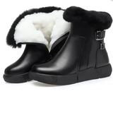 Cizme impermeabile din piele pentru femei, cu căptușeală interioară din bumbac®