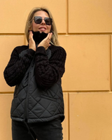 Jacheta casual cu mâneci lungi și fermoar pentru femei