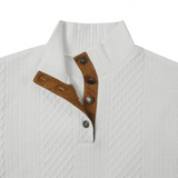 Jersey casual cu mânecă lungă pentru bărbați, cu cotiere