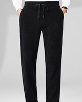 Pantaloni Casual din Velur cu Talie Elastică Pentru Bărbați
