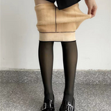 Colanți termici cu efect de piele pentru femei