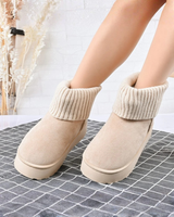 Cizme de damă călduroase din piele ecologică căptușită