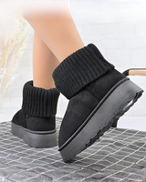 Cizme de damă călduroase din piele ecologică căptușită