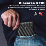 Portofel din piele fină cu protecție RFID®