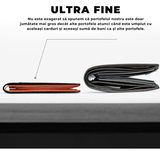 Portofel din piele fină cu protecție RFID®